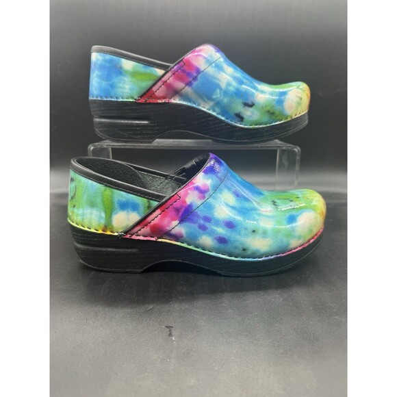 Dansko XP 2.0 Multicolor Tye Dye Round Toe Wedge Heel Clog Womens Shoes Size 38 - Picture 1 of 7